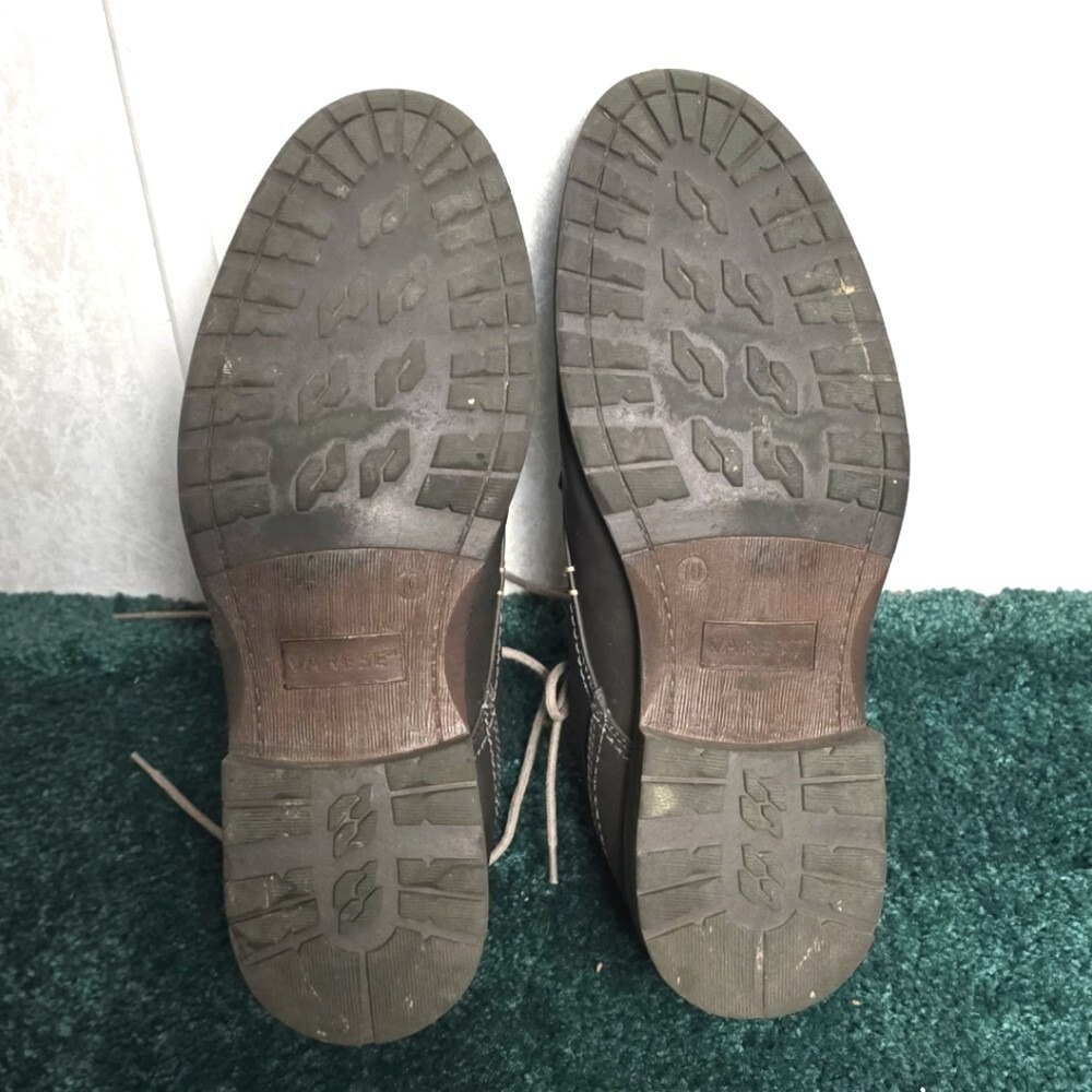 Varese Men's 10 Gobi II Chukka Boots Gray Faux Leather Lace Up GQ Office Career - Picture 7 of 8